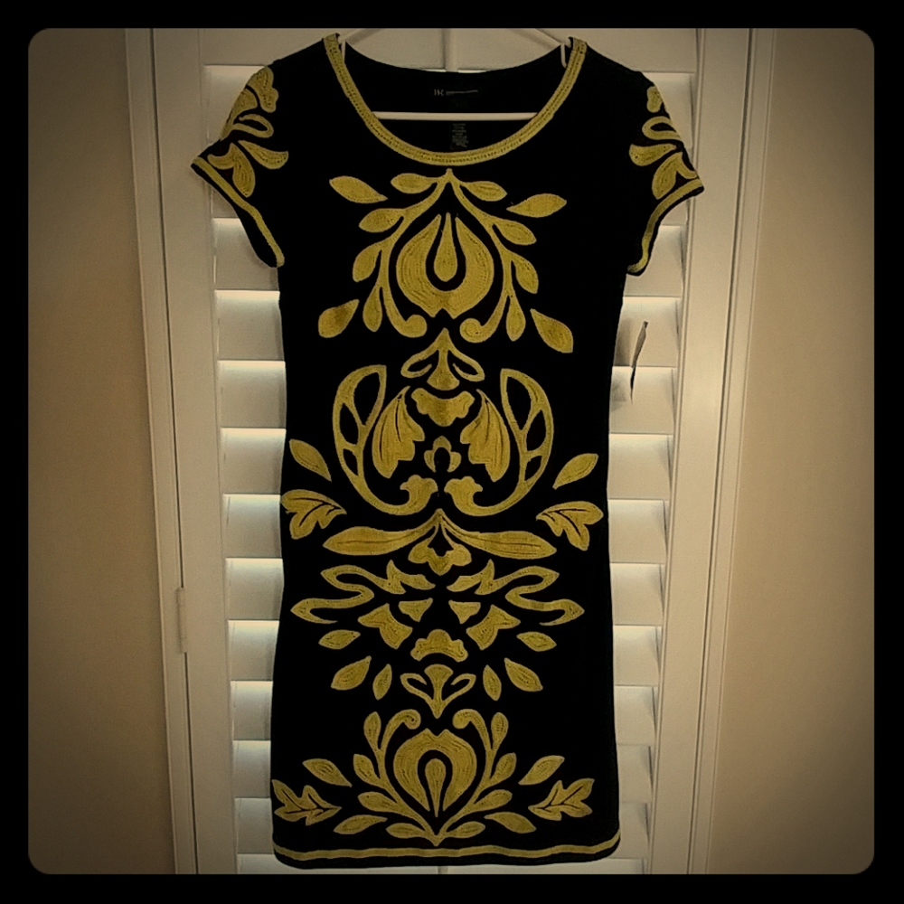 🔻INC Black embroidered dress